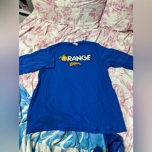 Orange long sleeve regular tshirt material size 2xl